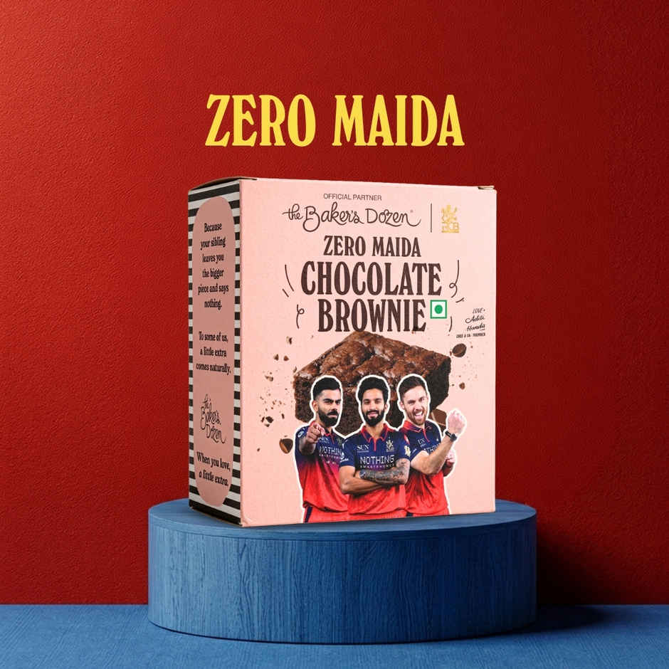 The Baker's Dozen Zero Maida Chocolate Brownie | Veg Brownie cake | Dessert | Made with Cocoa Powder