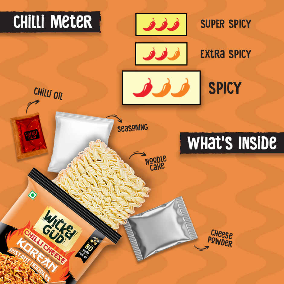 Wickedgud Chilli Cheese Instant Korean Noodles