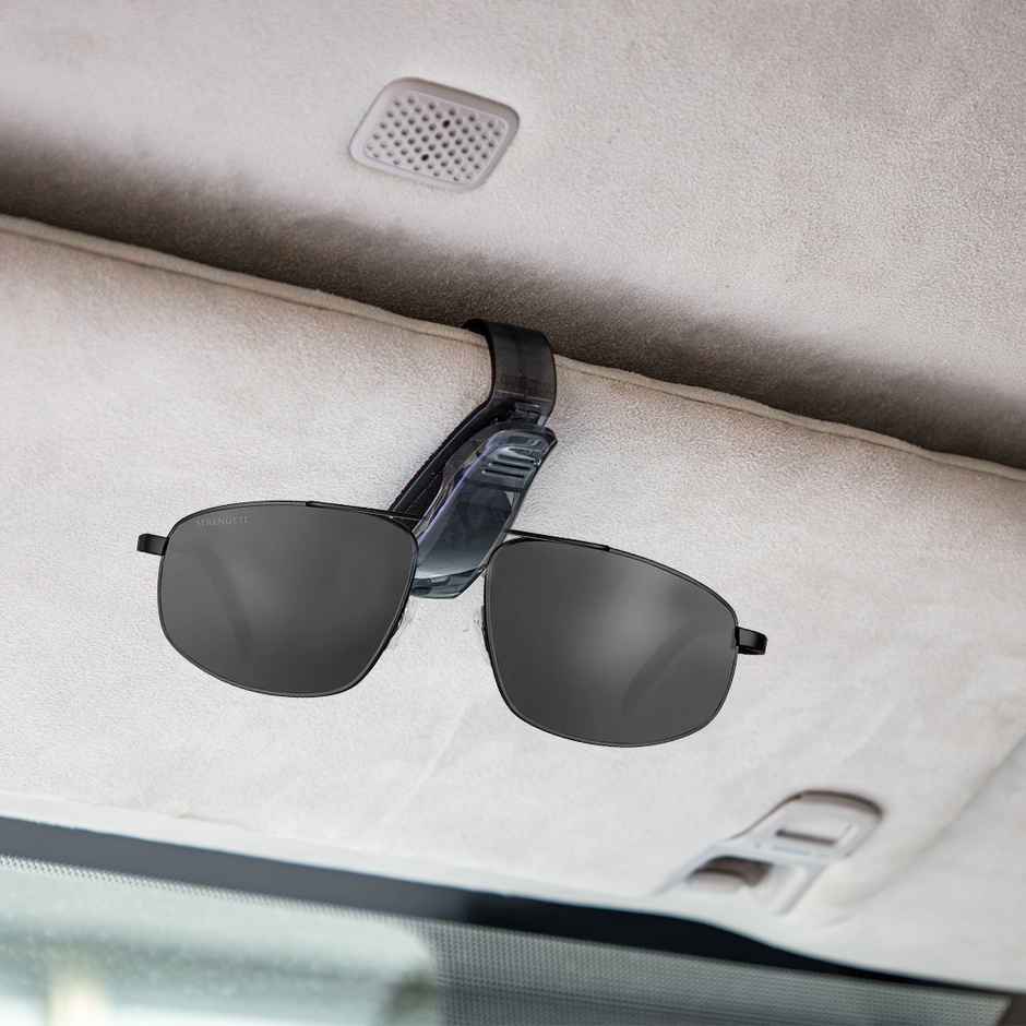 Potauto Car Organizer Sunglass Holder | Sun Visor Clip-On | Universal Fit | Black