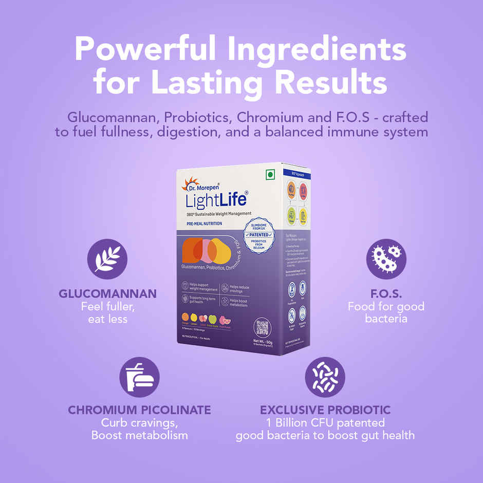 Dr. Morepen LightLife Pre-Meal Nutrition Helps in Weight Management