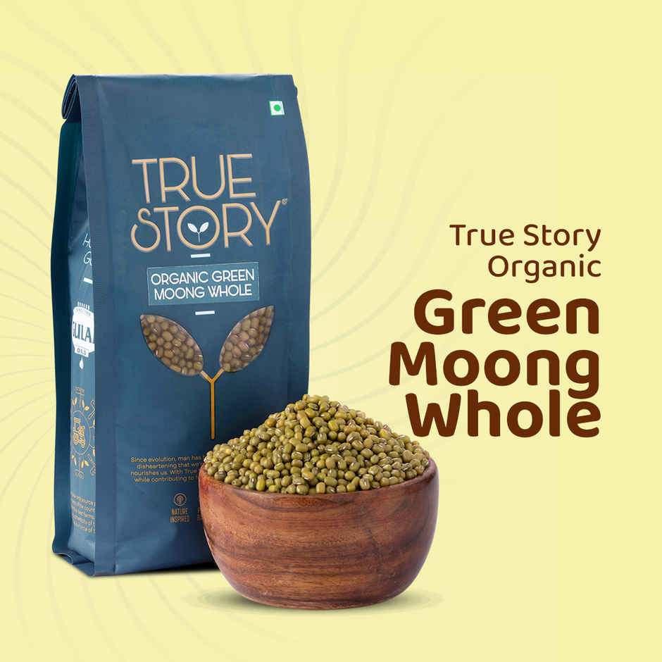 True Story Organic Green Moong Dal Whole