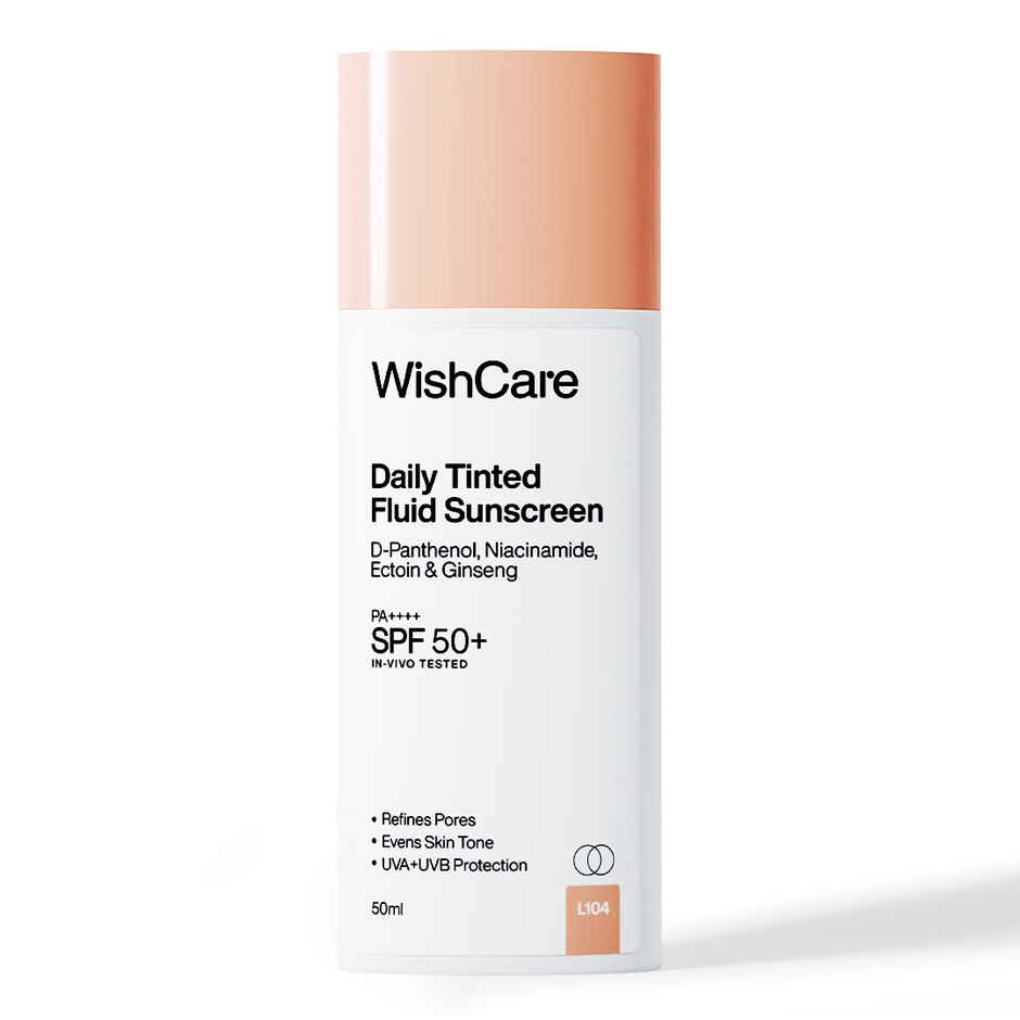 WishCare Daily Tinted Fluid Sunscreen SPF50PA++++ | L104 | All Skin Type | InVivo Tested