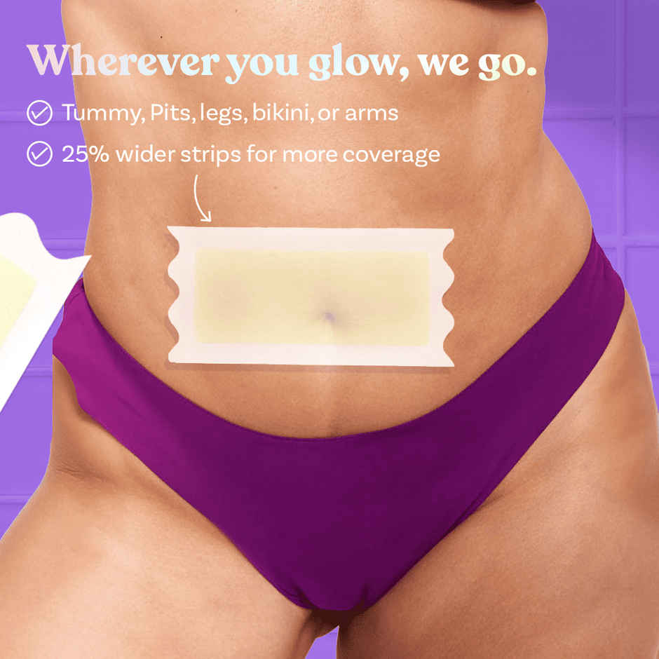 Bombae White Chocolate Full Body Wax Strips For Women | 8 Strips And 2 Post Wax Wipes