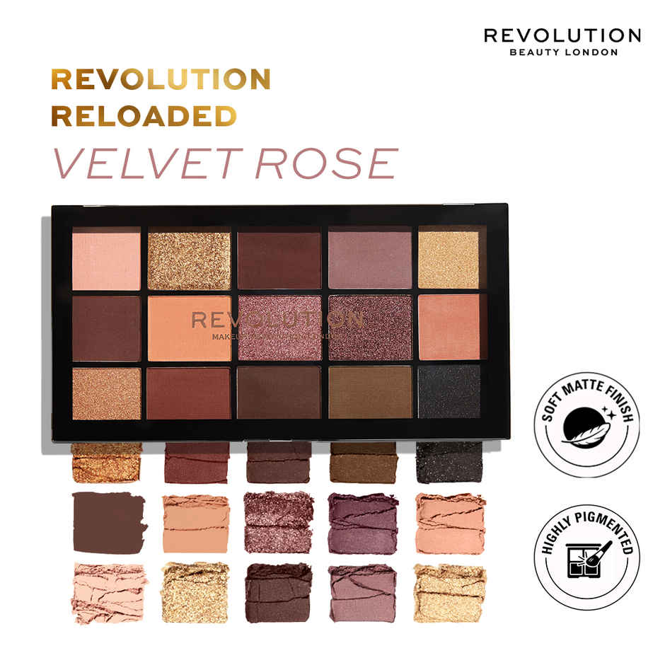 Makeup Revolution Reloaded Eyeshadow Palette Velvet Rose