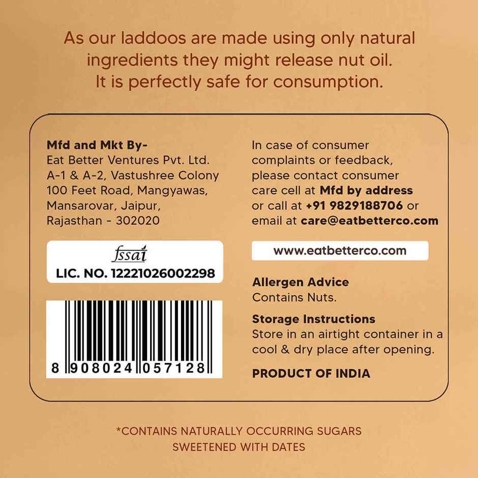 Eat Better Co Vanilla & Chocolate Laddoos High Protein, Truly Natural