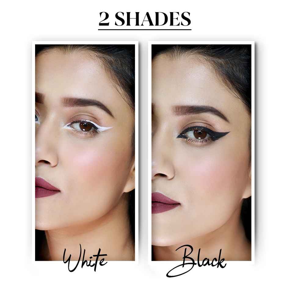 Flicka Breathtaking Eyes Twist Kajal Waterproof | Smudge Proof | Intense Colour | 02 White
