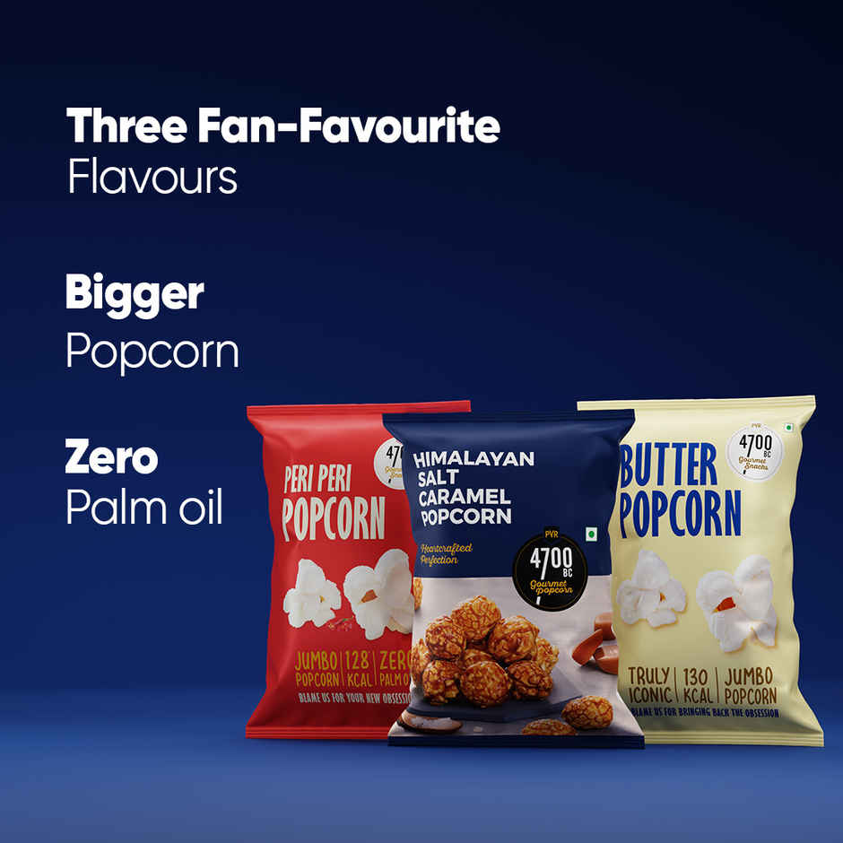 4700BC Peri Peri Popcorn Jumbo Pack | Himalayan Salt Caramel & Butter Popcorn