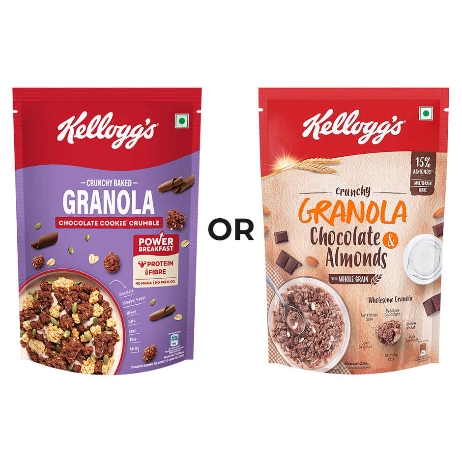 Kellogg's Crunchy Chocolate Cookie Crumble Granola | No Maida, No Palm Oil