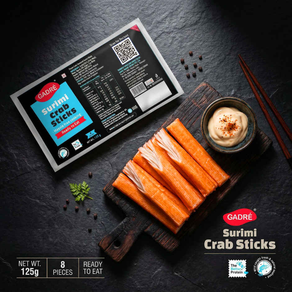 Gadre Surimi Crab Sticks | No Added Preservatives | Frozen Seafood | Ready To Eat Non Veg Snack