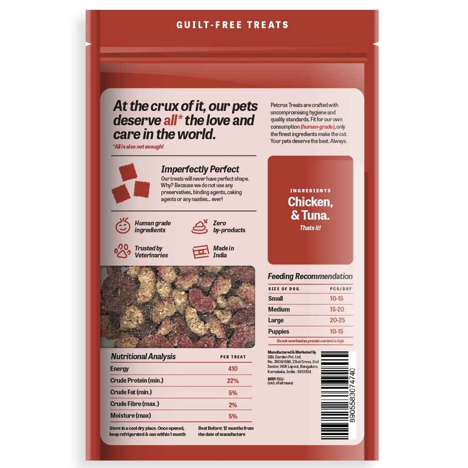 Petcrux Chicken Breast Jerkey With Tuna Dog Treats