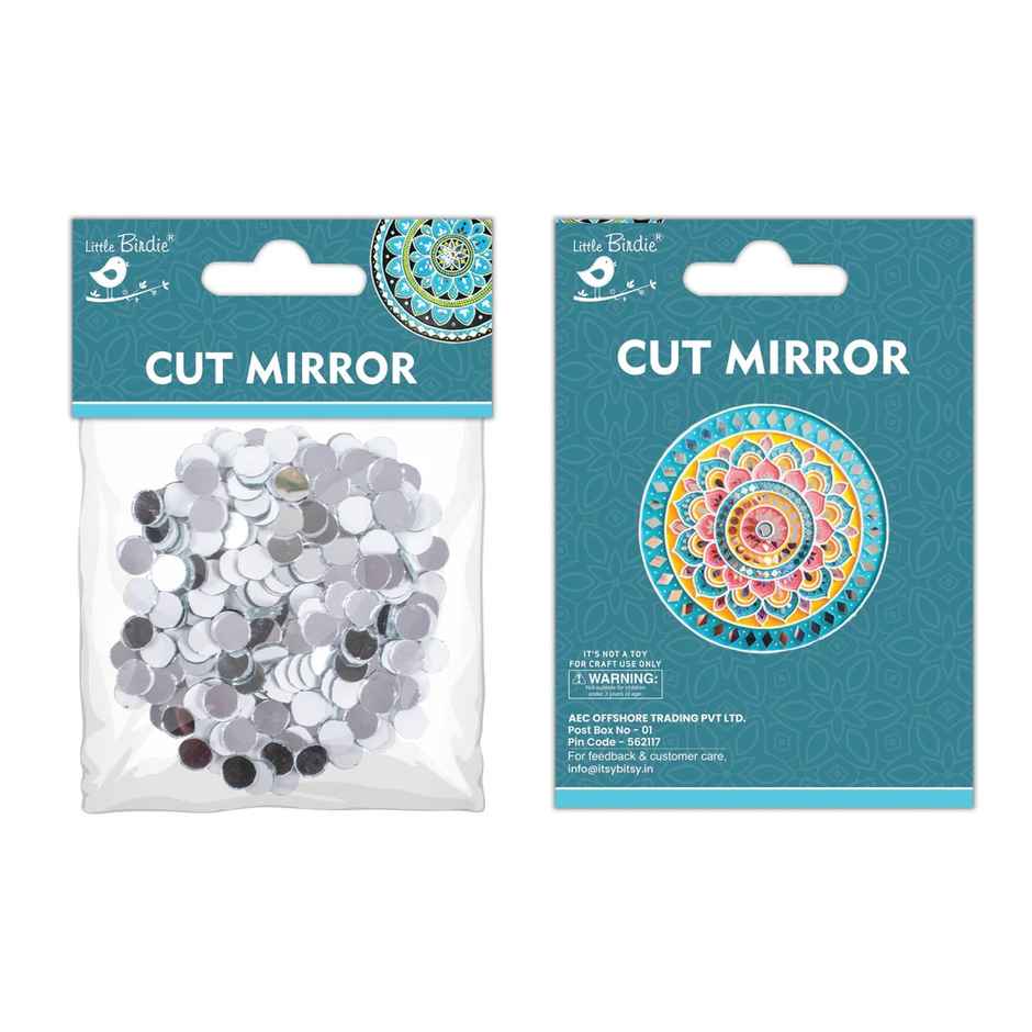 Itsy Bitsy Cut Mirror Round 10mm 50 gms Apx 236 Pc Lb