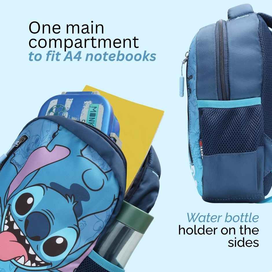 Stitch Grin Mischief Mini Bag | 12 Inch | 1.5-5 Years | Play School / Nursery / LKG / UKG