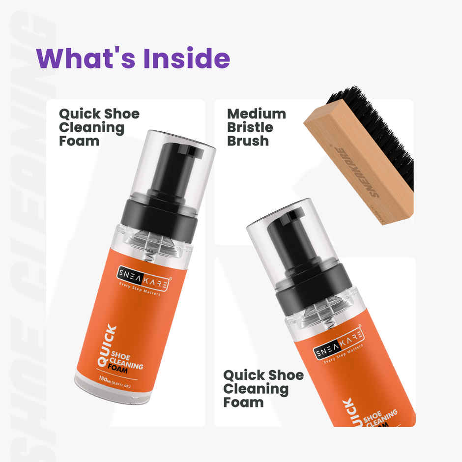 Sneakare Quick Shoe Cleaning Kit with Extra Foam