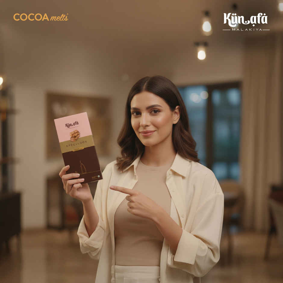 Cocoa Melts Dubai Speculoos Kunafa Chocolate Bar