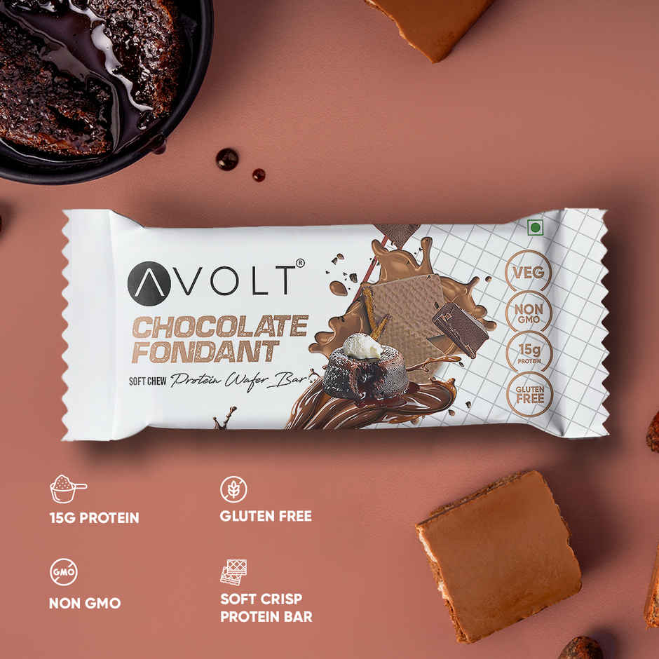 Avolt Chocolate Fondant 15g Protein Wafer Bar