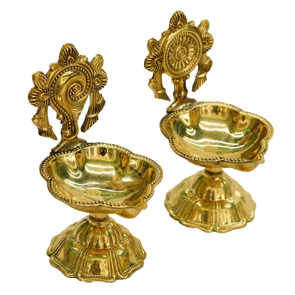 Chakra Shankh Diya Set | Pujashree