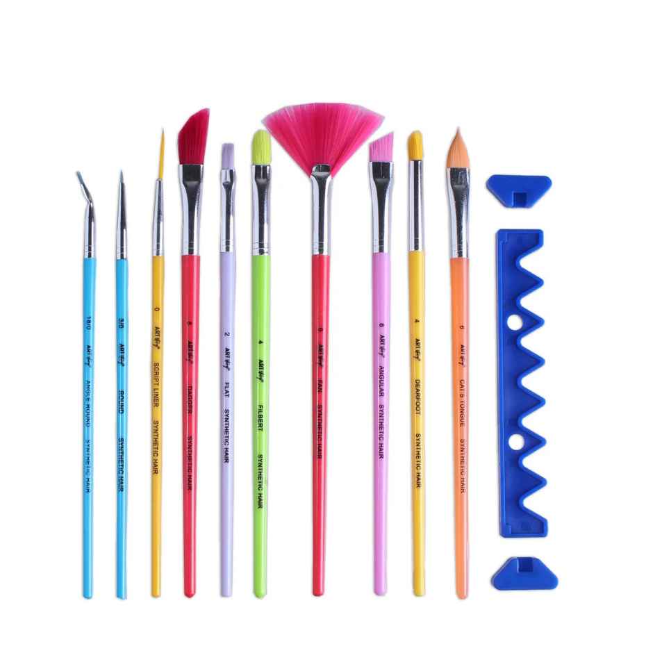 Itsy Bitsy Kids Brush Set W/holder 10brush + Holder 10 Pc Lb