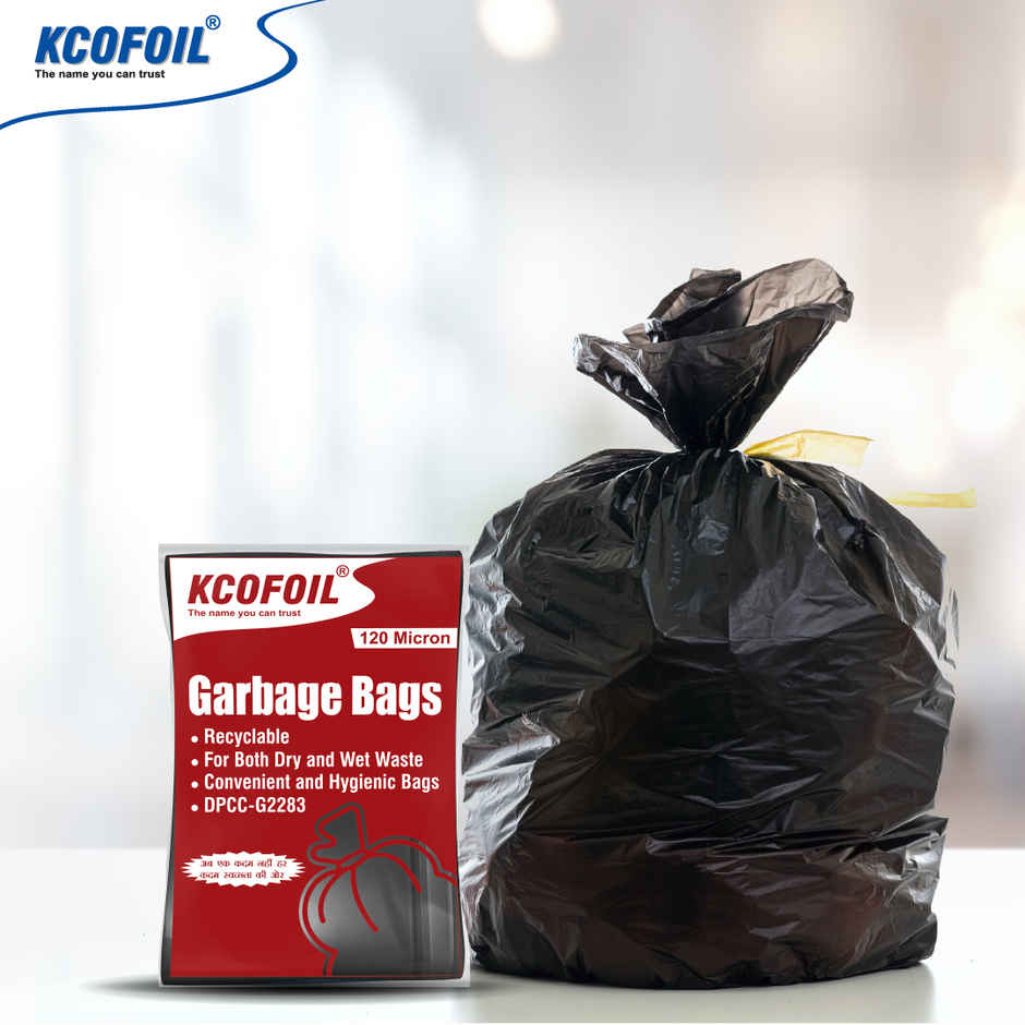 Kcofoil Medium Garbage Bag | 20 x 24 | 12 Bags - 120 Micron
