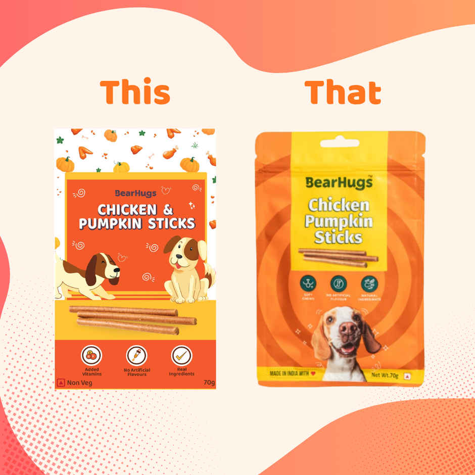 Bearhugs Chicken & Pumpkin Sticksdog Treat