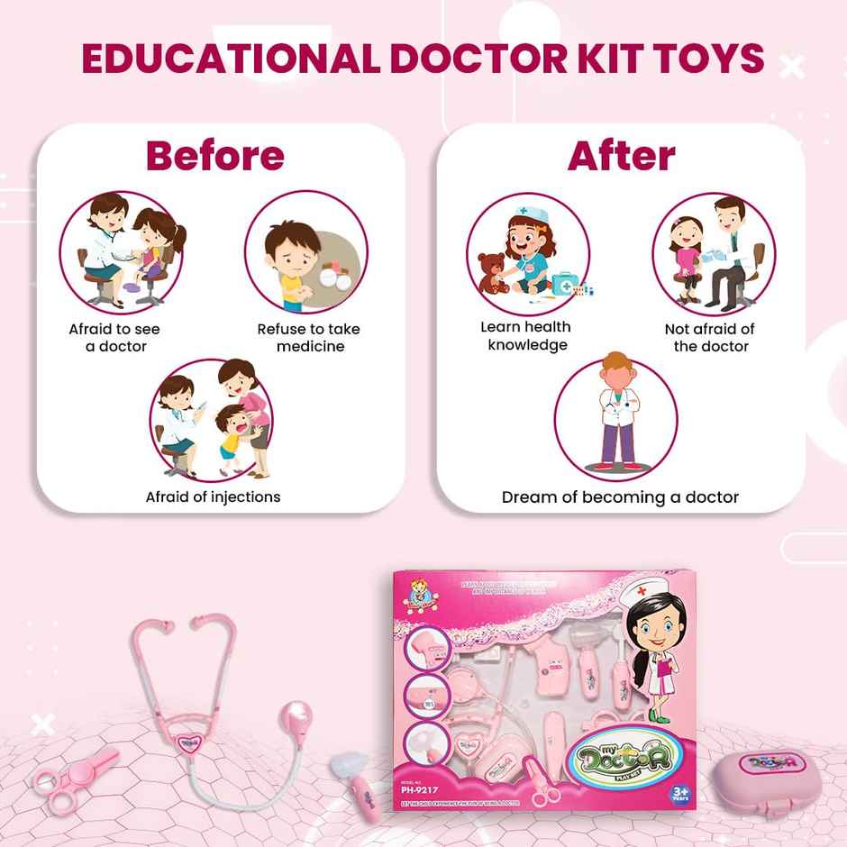 Anz Toy Pink My Doctor Set Pink Ph 9217