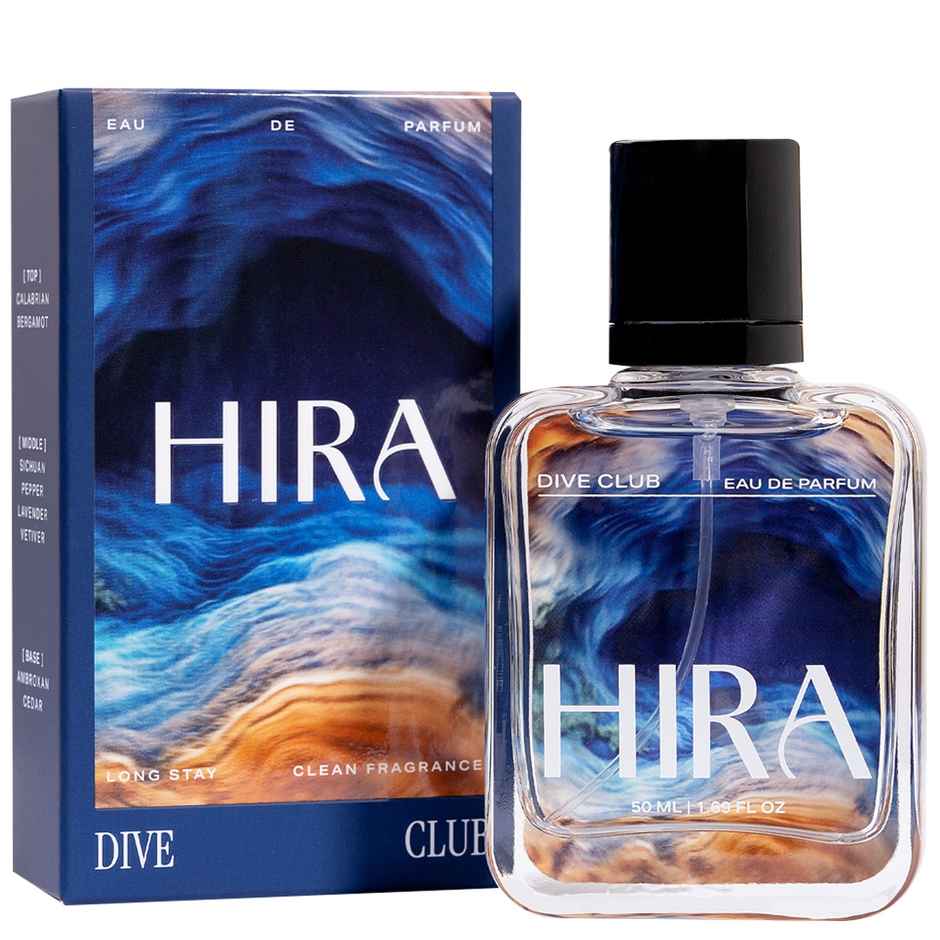 HIRA Men's Dive Club Eau De Parfum | Woody, Musky & Spicy Notes | Long-Lasting Gift for Him
