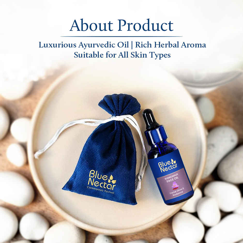 Blue Nectar Kumkumadi Face Glowing Oil & Face Serum | Ayurvedic Face Oil