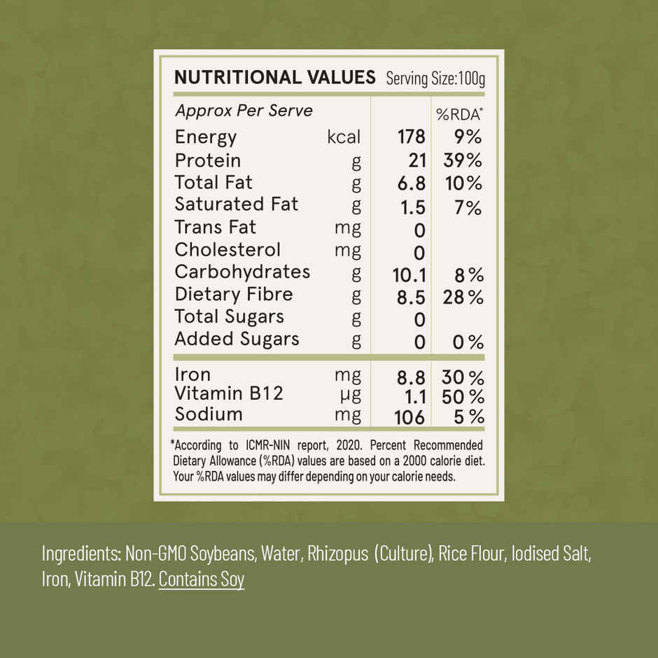 Hello Tempayy 42g Protein Tempeh Crumbles | Low Fat & High Fibre