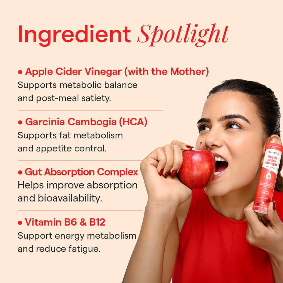 The Good Bug Apple Cider Vinegar Effervescent | For Weight Management & Digestive Support