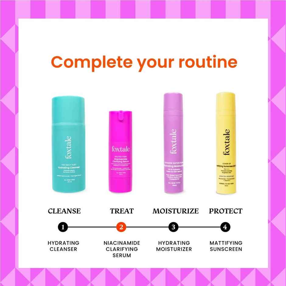 Foxtale 12% Niacinamide Serum with Azelaic Acid for Oil Control & Brightening