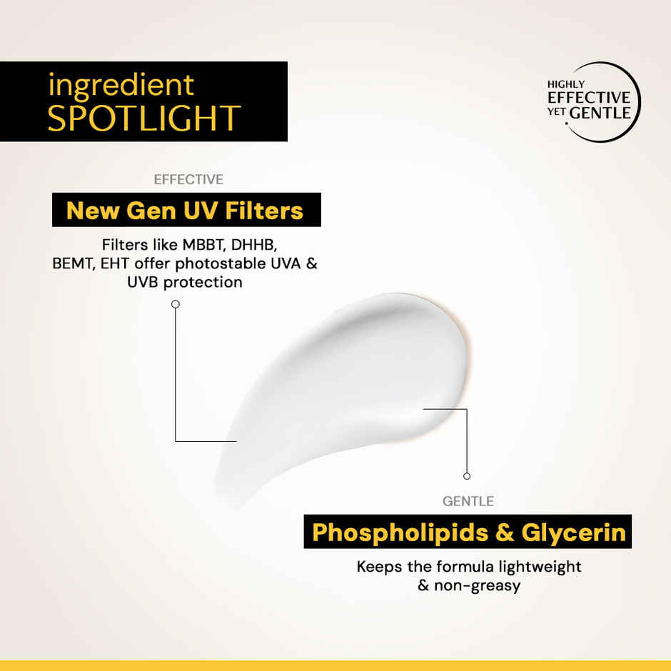 Gel Sunscreen SPF 50 PA++++| 100% Photostable| In-Vivo Tested| Lightweight & Airy, Matte, Non-greasy Combo