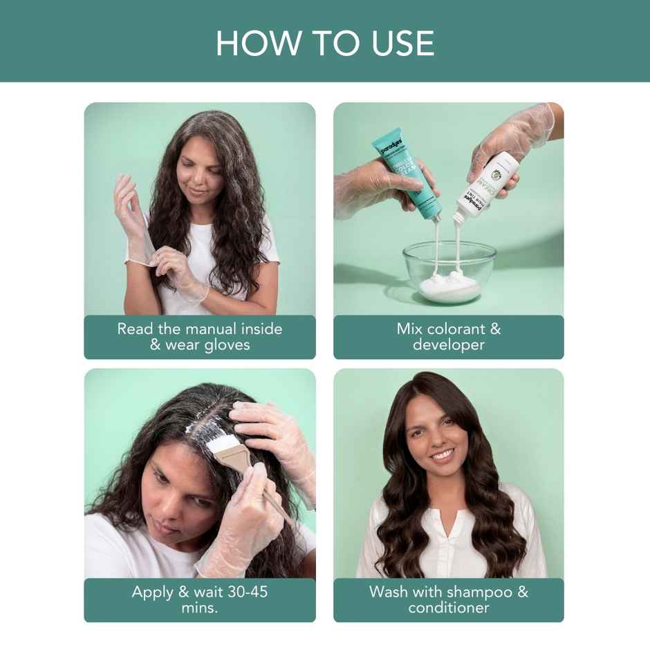 Paradyes Mini Timeless Hair Tint Free of Ammonia, PDD & Resorcinol Hair Color | Dark Brown  3.0