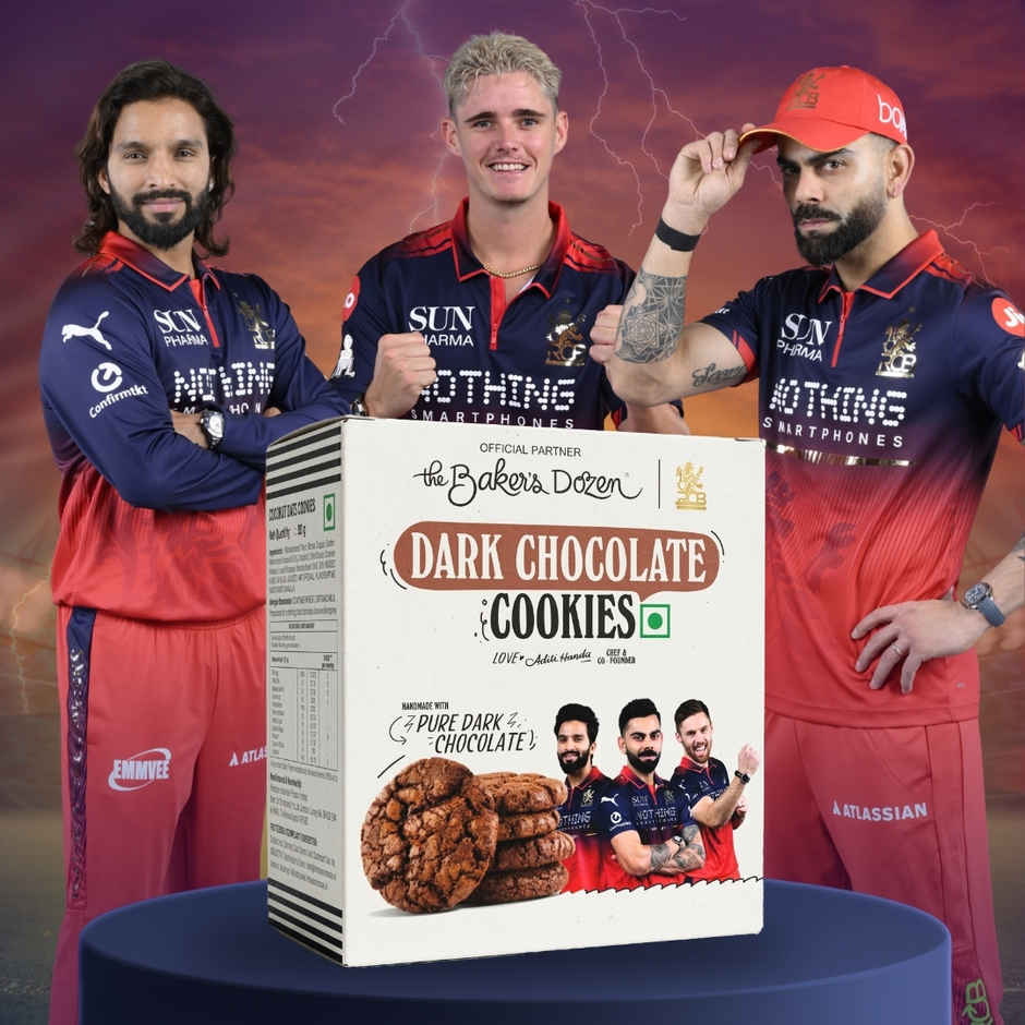 The Baker's Dozen Dark Chocolate Cookies | Premium Biscuit Handmade Cookies | Choco Chip Cookies