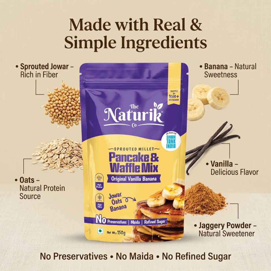 The Naturik Co High Protein Millet Pancake | Vanilla Banana