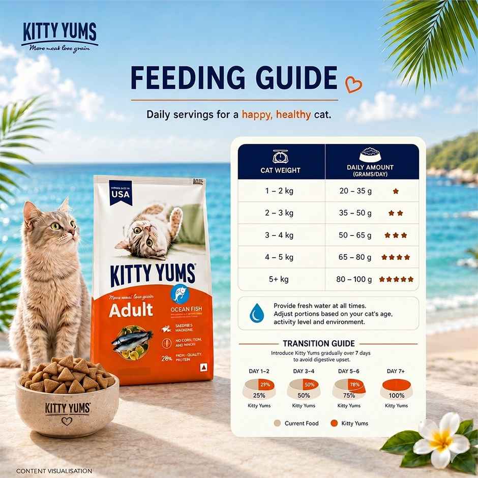 Kitty Yums Adult Cat Dry Food Ocean Fish