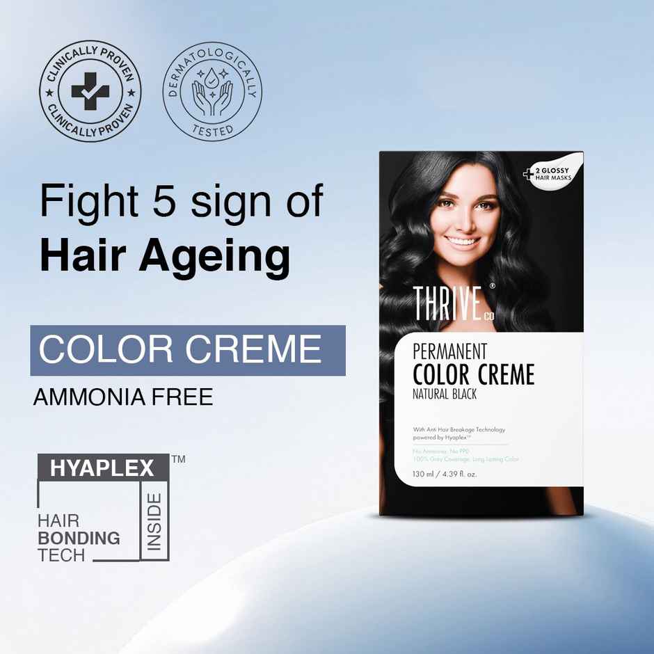 ThriveCo Permanent Color Creme | No Ammonia | No Ppd | Natural Black