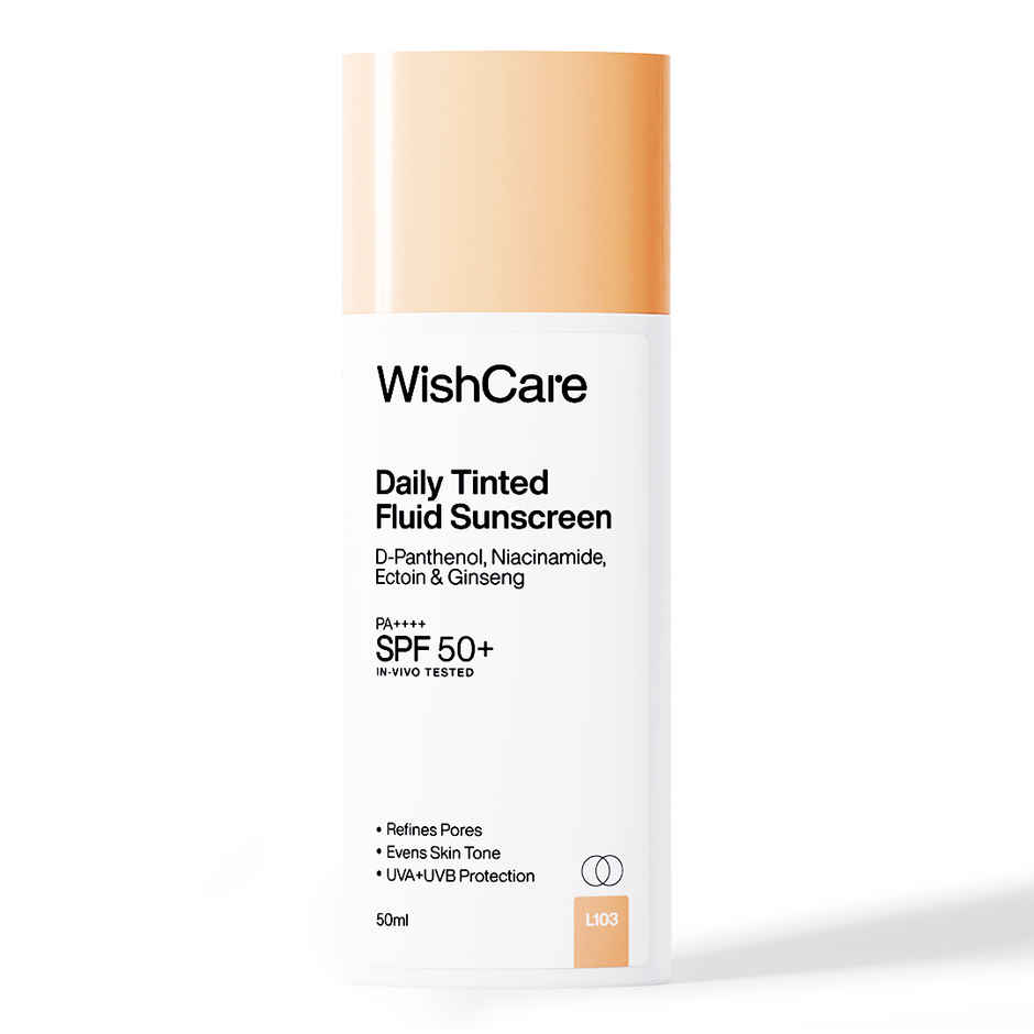 WishCare Daily Tinted Fluid Sunscreen SPF50PA++++ | L103 | All Skin Type | InVivo Tested