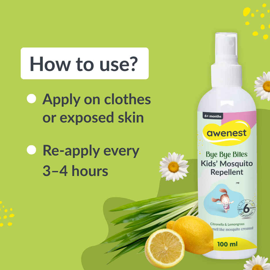 Awenest Bye Bye Bites Kids Mosquito Repellant Spray