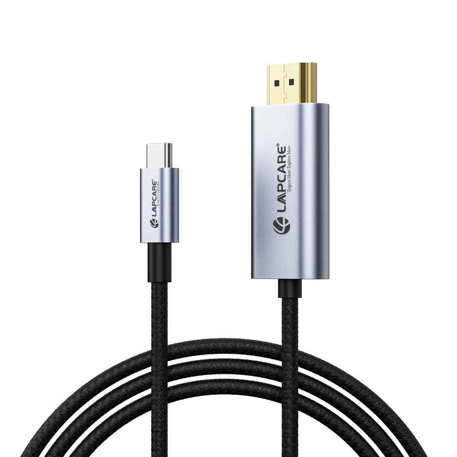 Lapcare Type C to HDMI Cable with 4K Ultra HD| 3840x2160@30Hzresolution | 5Gb/s Ultra High Speed