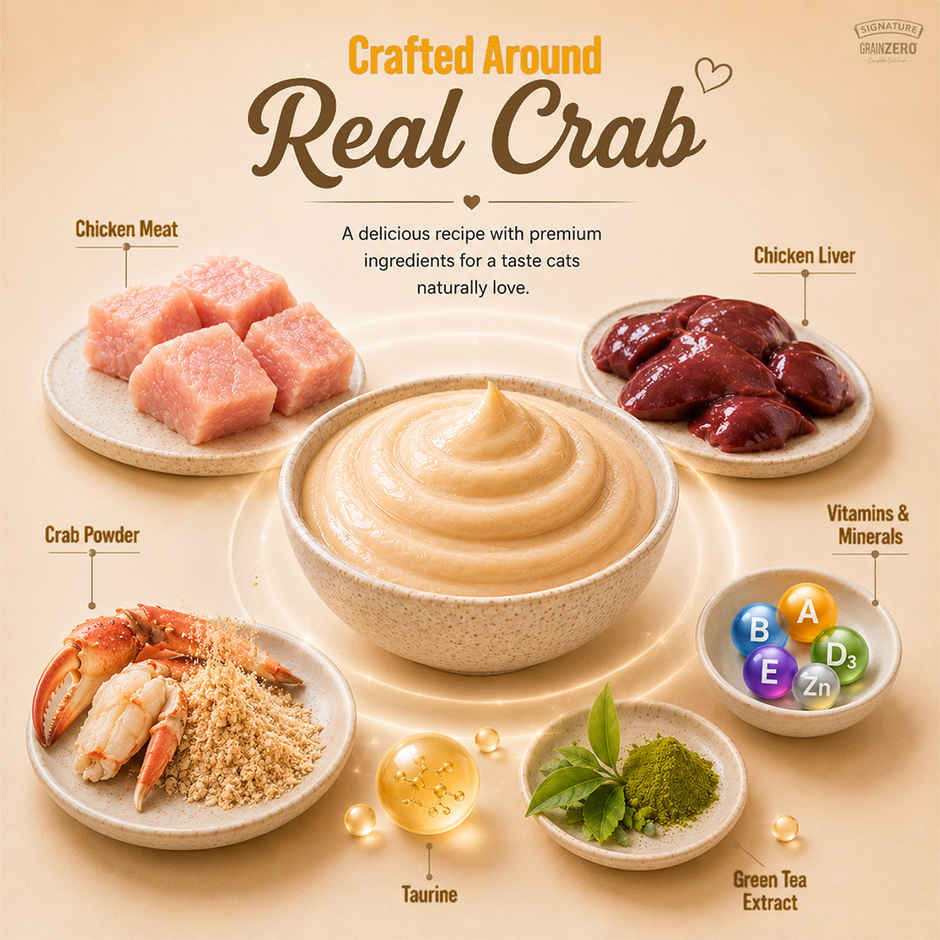 Grain Zero Creamy Lickable Cat Treat - Crab