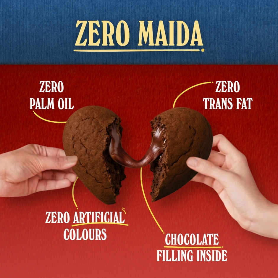 The Baker's Dozen Zero Maida Love Cake Chocolate | Choco Filled | Heart Cake | Small Cake