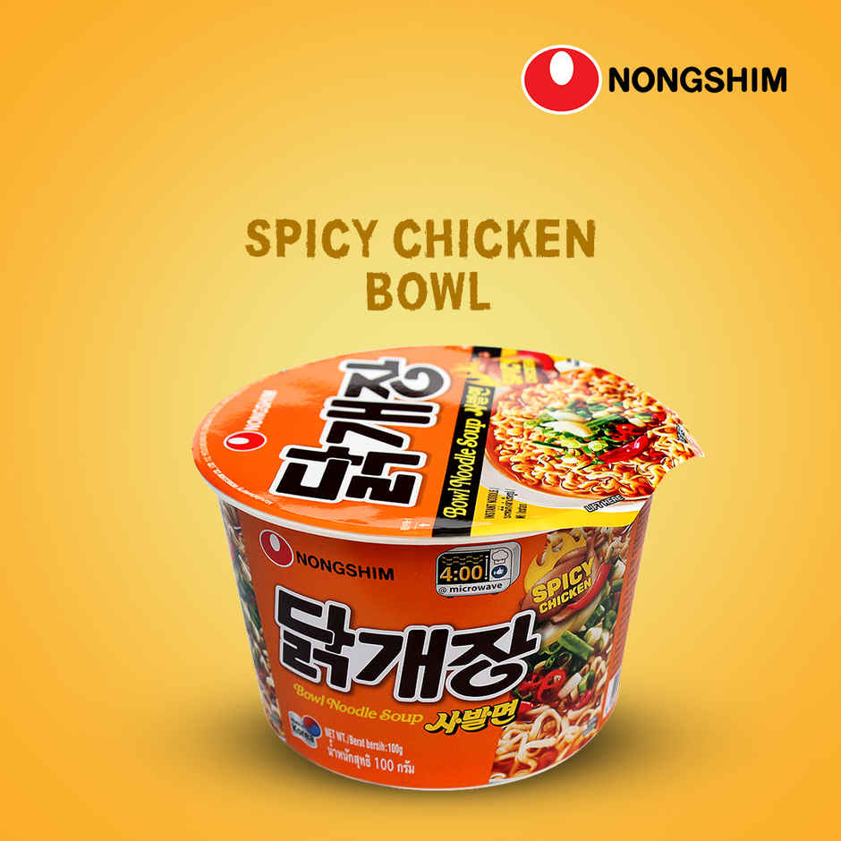 Korean Nongshim Bowl Noodle Chicken Non Veg Combo