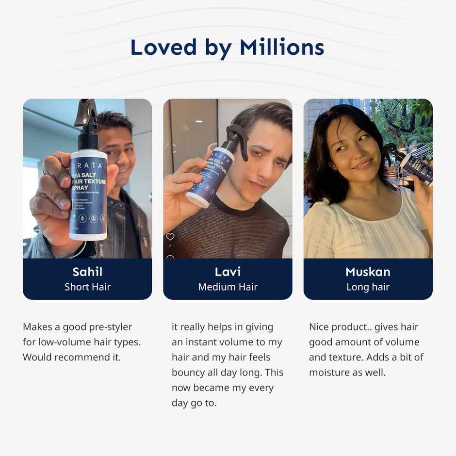 Arata Sea Salt Hair Texturizing Spray (Matte Finish)