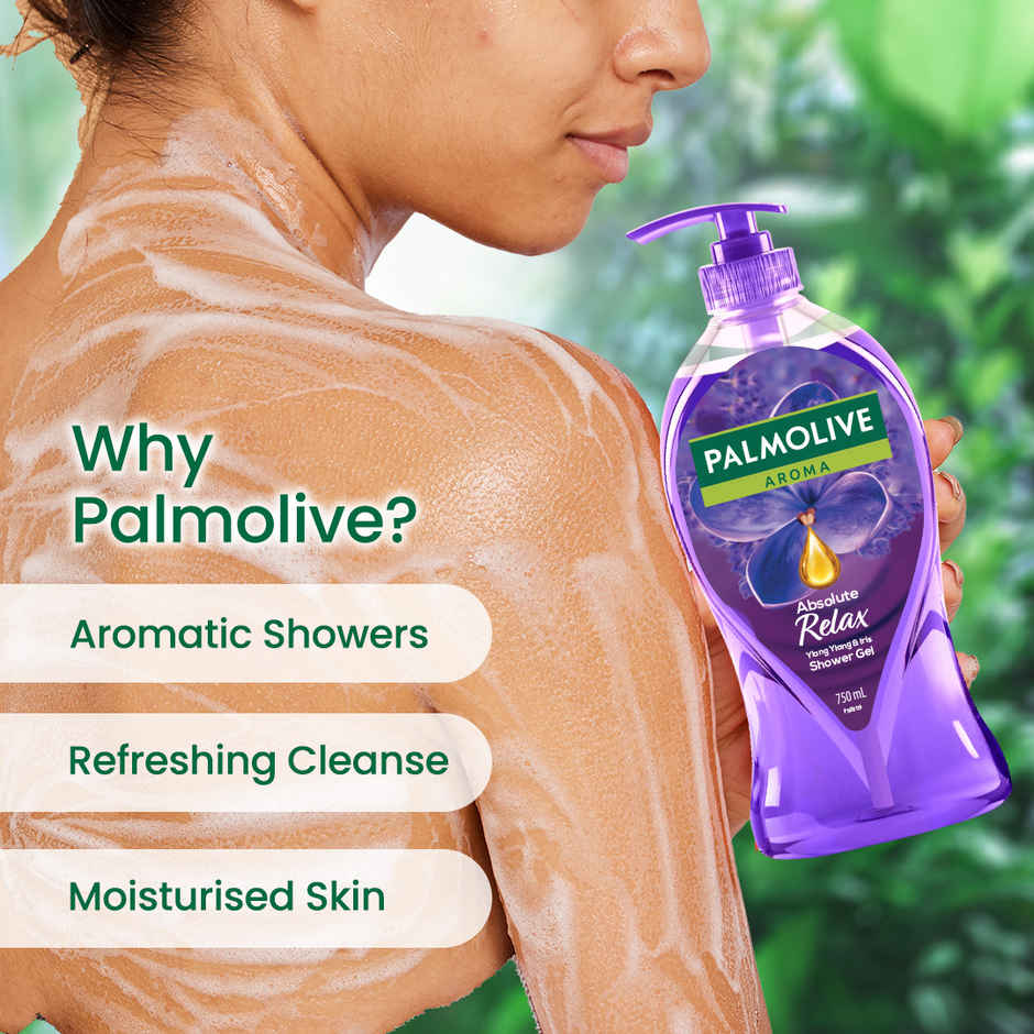 Palmolive Iris & Ylang Ylang Essential Oil Aroma Absolute Relax, Moisturizing Body Wash