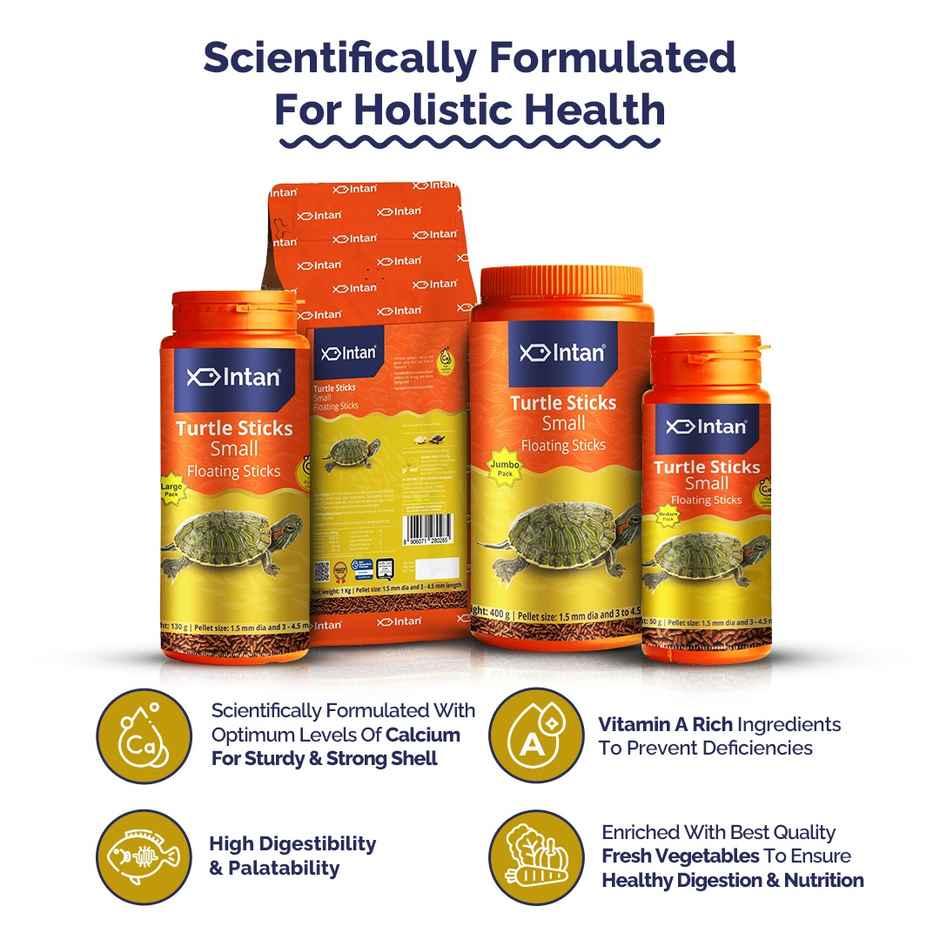 Intan Turtle Sticks - FOOD for Turtles | Amphibians | Newts - Small Floating