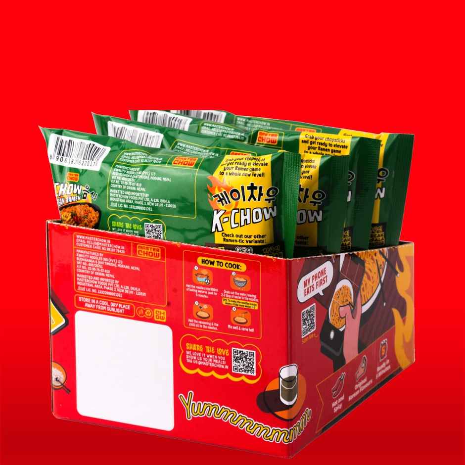 MasterChow K-Chow Korean Ramen Veg Instant Noodles Pack of 4