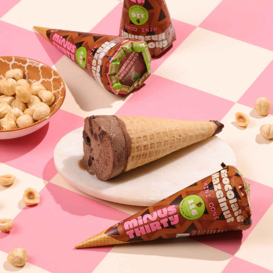 MINUS THIRTY Chocolate Hazelnut Mini Ice Cream Cone