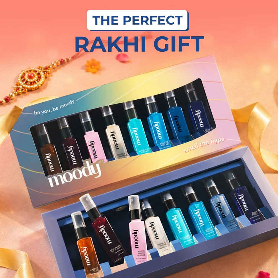 Moody Premium Perfume Gift Set Of 8 In 1 | Unisex Perfume | Gift for Rakhi