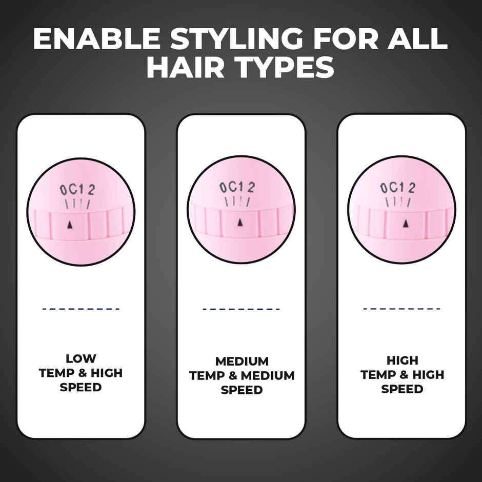 Winston 2 In 1 Hair Styling Blow Brush For Women - 1200 Watts (Pink)