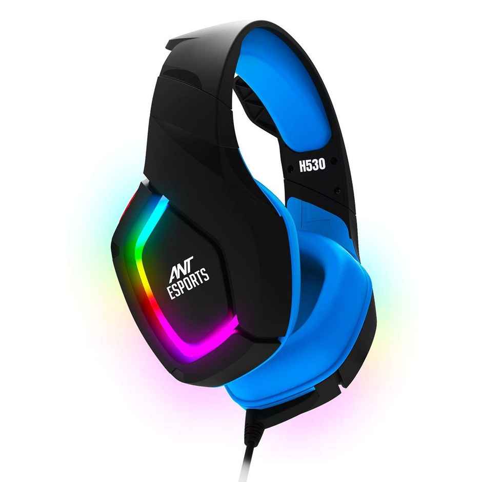 Ant Esports H530 Multi-Platform Pro Rgb Gaming Wired Headset, for PC / PS4 / PS5 / Xbox One / Switch with mic, Black Blue