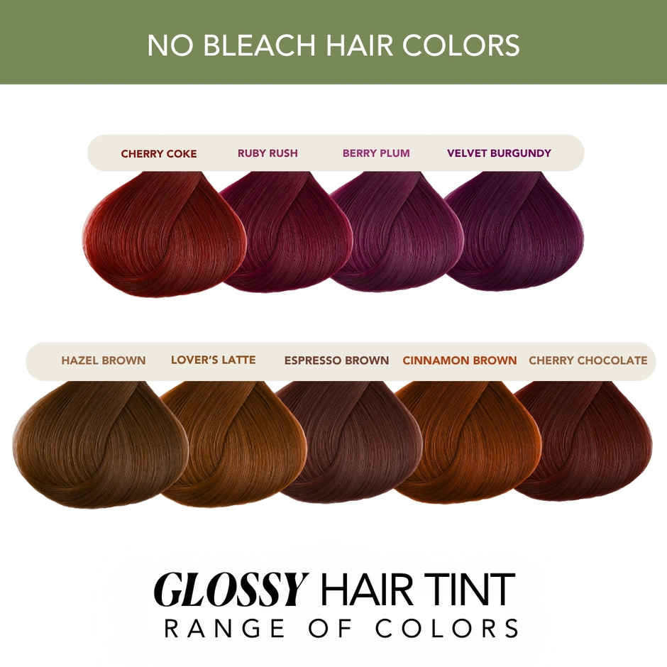 Paradyes No Bleach Cherry Chocolate Glossy Hair Tint | Ammonia-Free Formula | Red-Brown